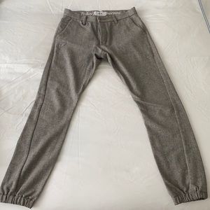 Publish Wool Jogger Pants Size 30 in Grey Brown